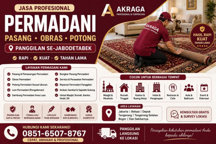 jasa pasang obras karpet panggilan permadani