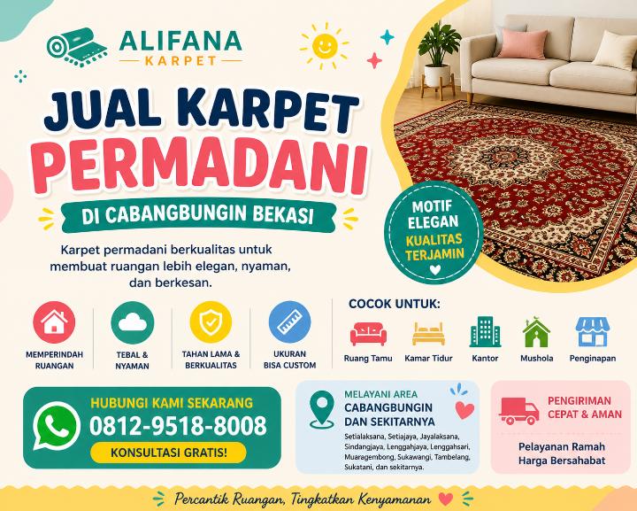 Jual karpet permadani di Cabangbungin